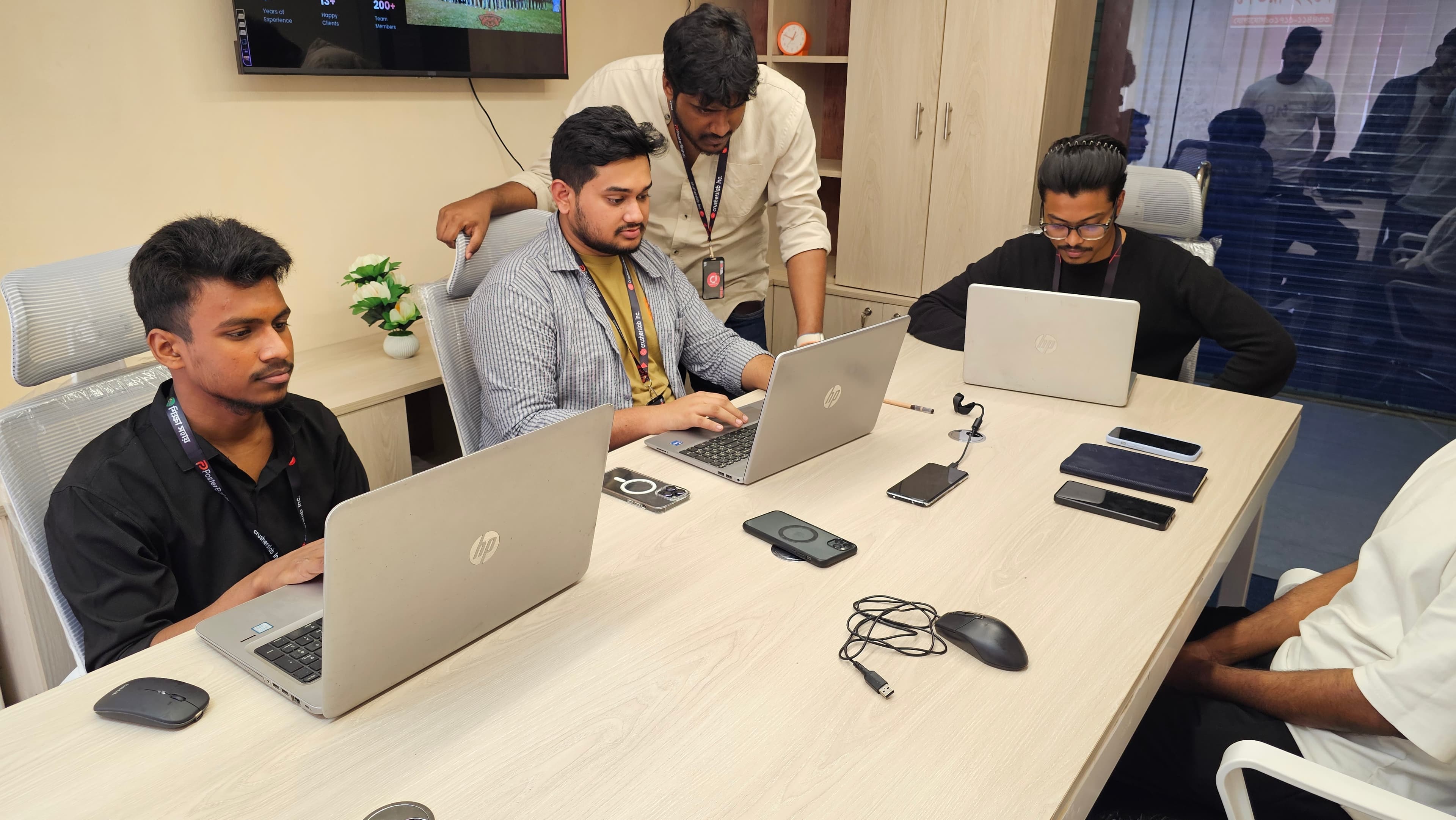 Team member sharing an idea